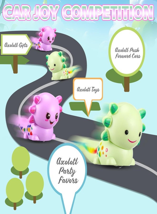 Seenelling مجموعة سيلينج المكونة من 12 قطعة من ألعاب الأكسولوتل للبنات، سيارات سحب للخلف، هدايا حفلات أعياد ميلاد الأكسولوتل، لوازم حفلات عيد الحب، هدايا عيد ميلاد للأطفال الرضع والصغار. - Image 4